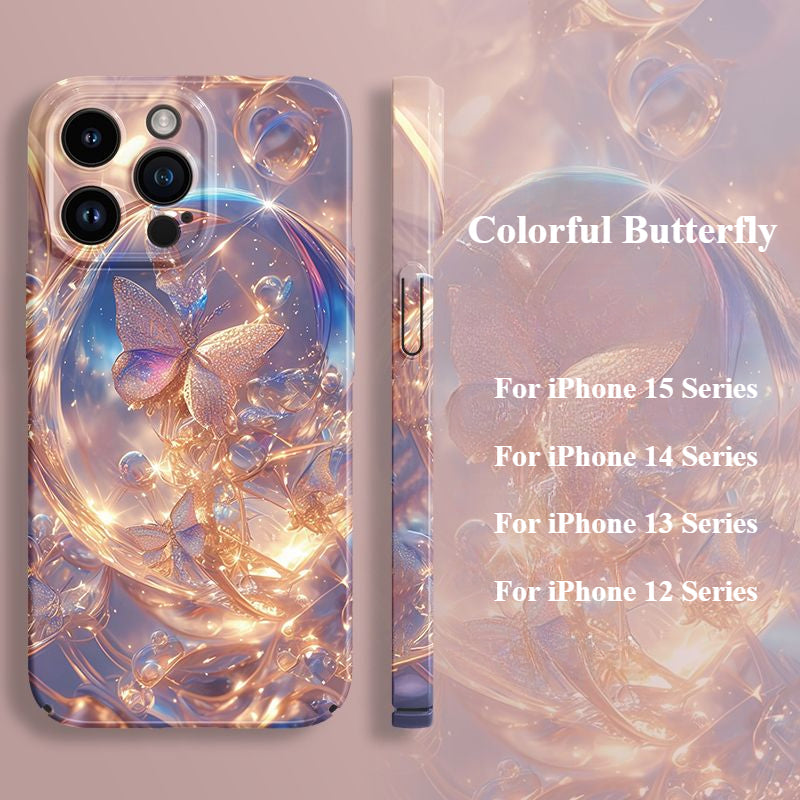 Husă pentru telefon Fluture colorată pentru iPhone 