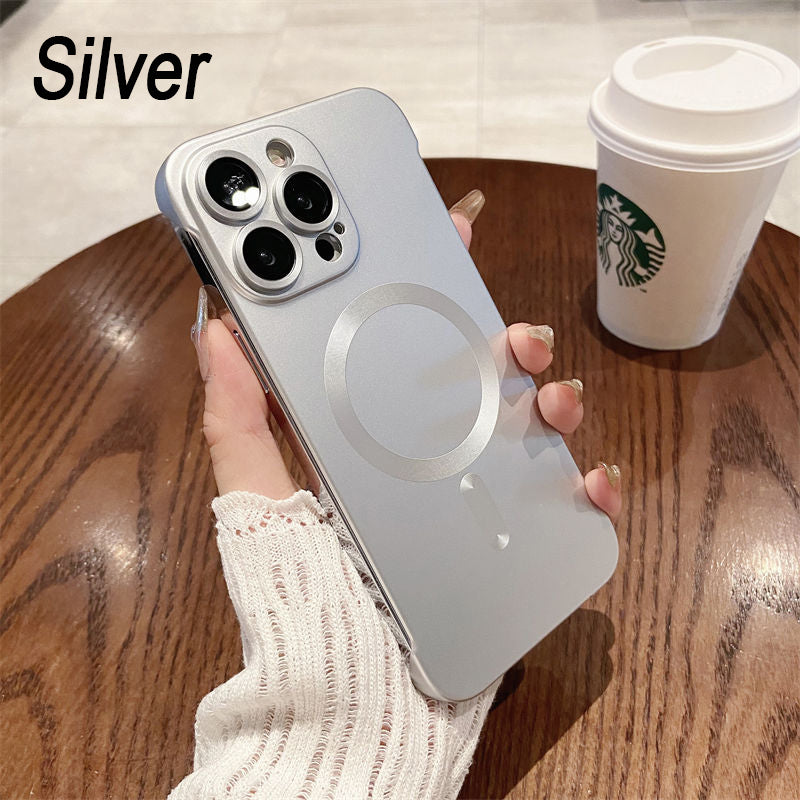 Lens Film All-inclusive Frameless Magnetic Phone Case For iPhone 14/15/16 Series