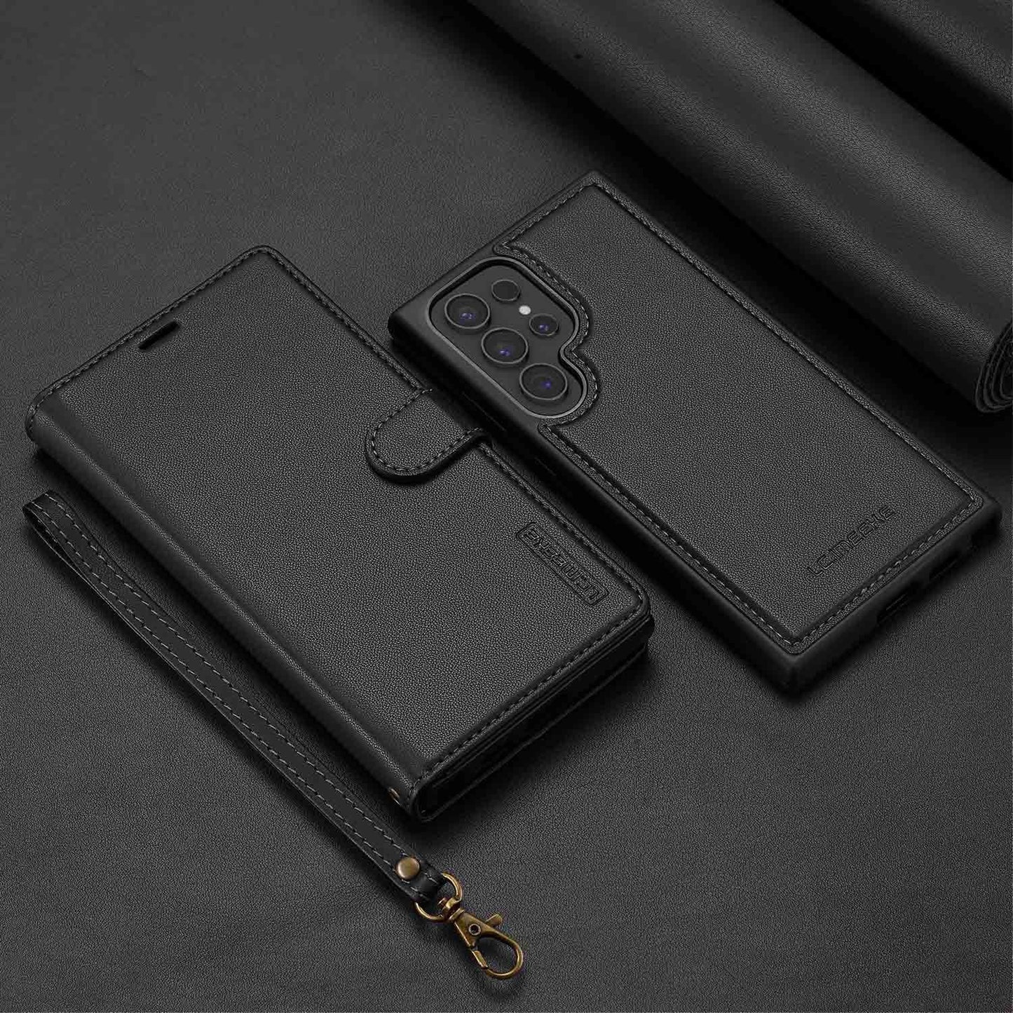 Magnetic 2 in 1 Leather Case Split Phone Case For Samsung