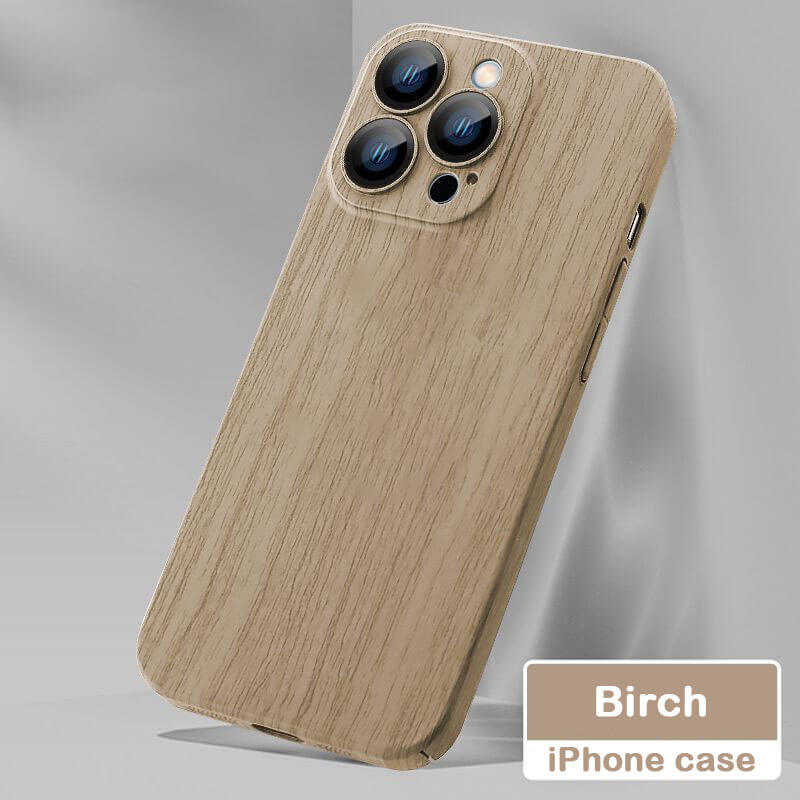 Wood grain magnetic phone case