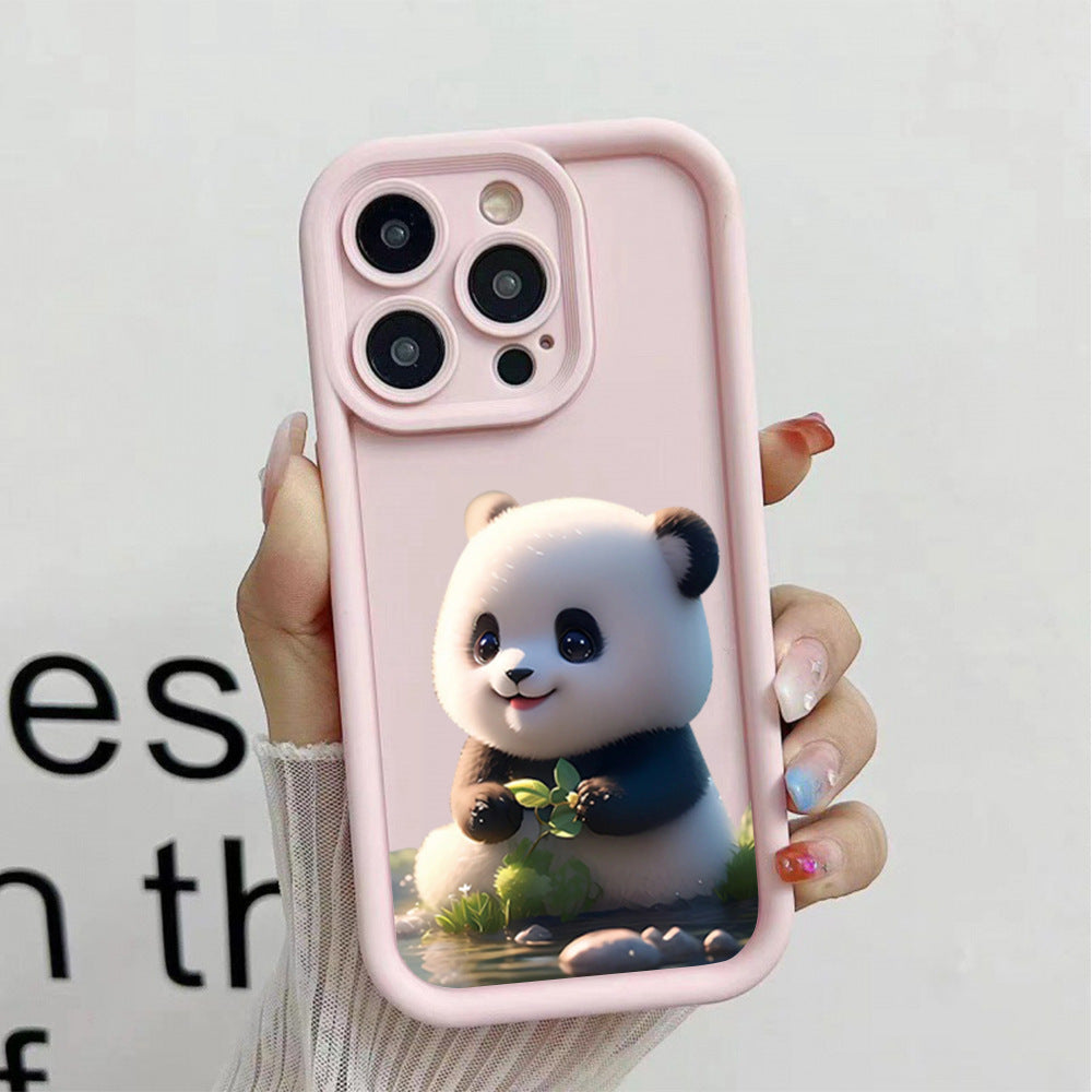 National treasure giant panda soft shell anti-fall cute pet iPhone case