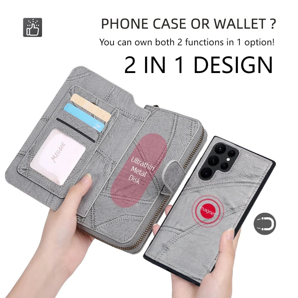 Large Capacity Wallet Type PU Leather Phone Case For Samsung S / Note Series