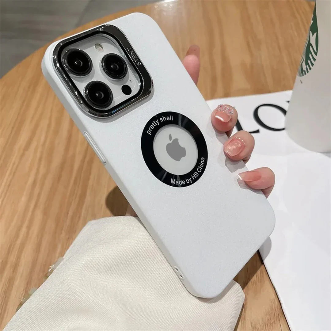 Luxury Camera Protector Stand Case With Logo Cut- iPhone