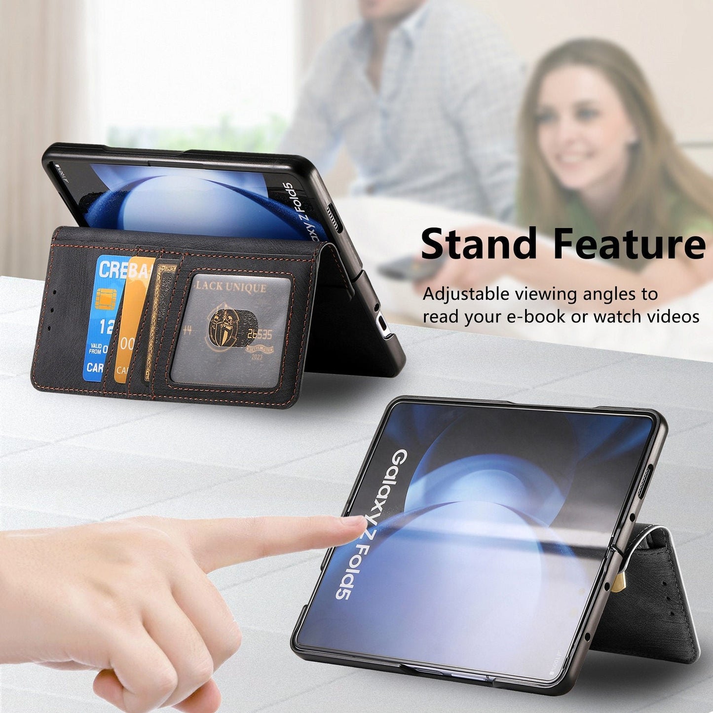 Sesuai untuk Samsung Z Fold5/4/3 Mobile Phone Case Magnetic Detachable Leather Case