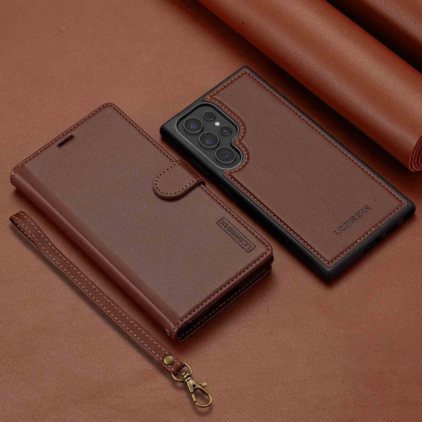 Magnetic 2 in 1 Leather Case Split Phone Case For Samsung