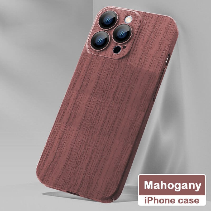 Wood grain magnetic phone case