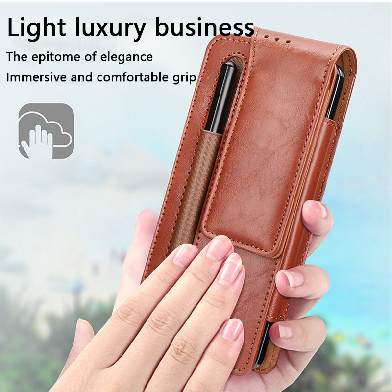 Suitable For Samsung Fold3/4/5 Business Folding Screen Universal Mobile Phone Bag With S-Pen Pen Slot