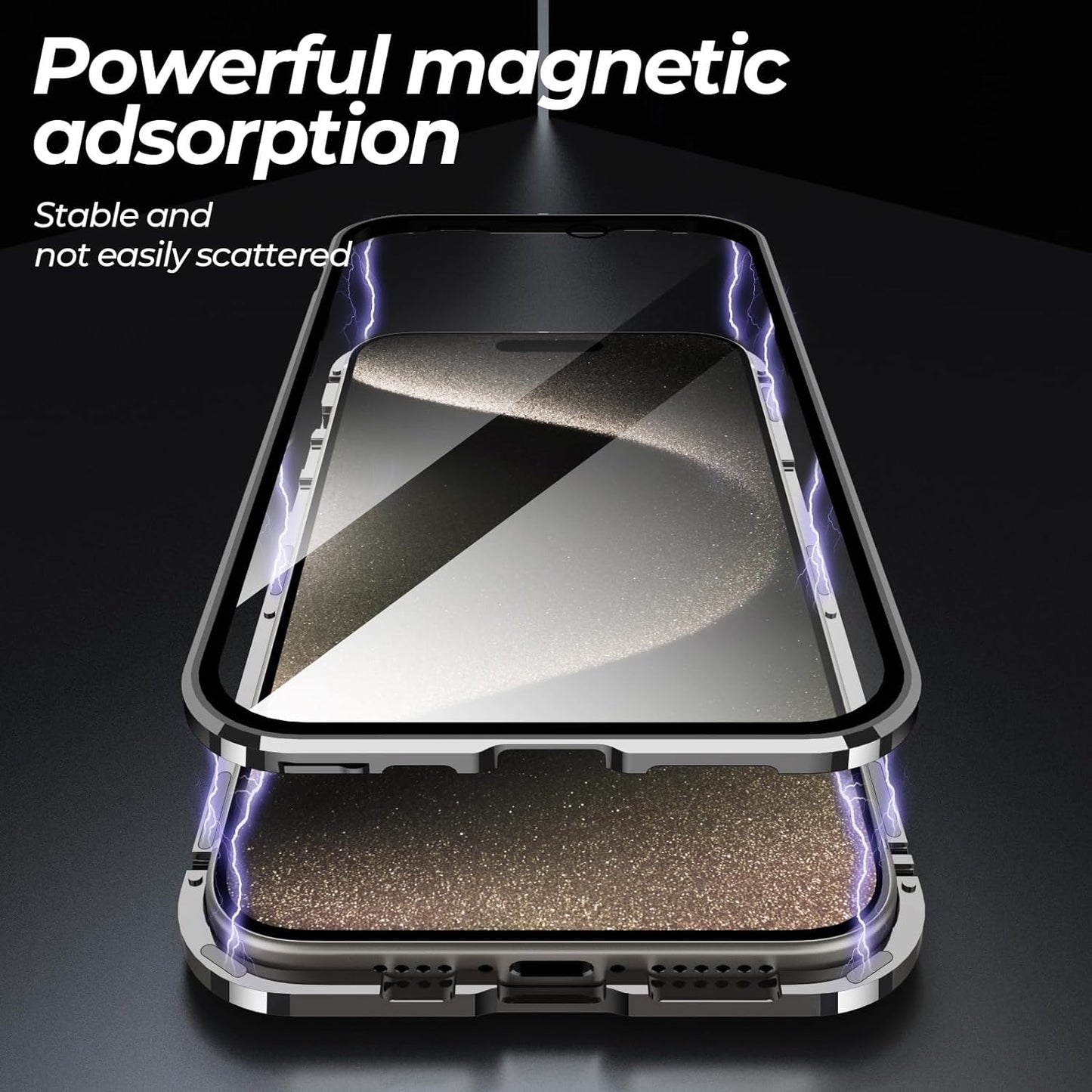 iPhone Series- Double Sided Magnetic Metal Magsafe Frame Case