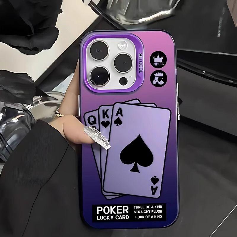 Creative fun poker iPhone case meta all-inclusive drop-proof