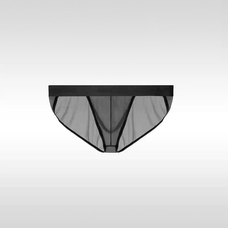 Low-Waist U-Convex Large Pouch Sexy Ice Silk Ultra-Thin Briefs