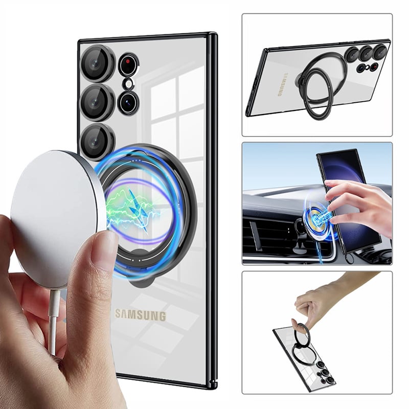 Samsung Transparent Magnetic Case with Invisible Stand