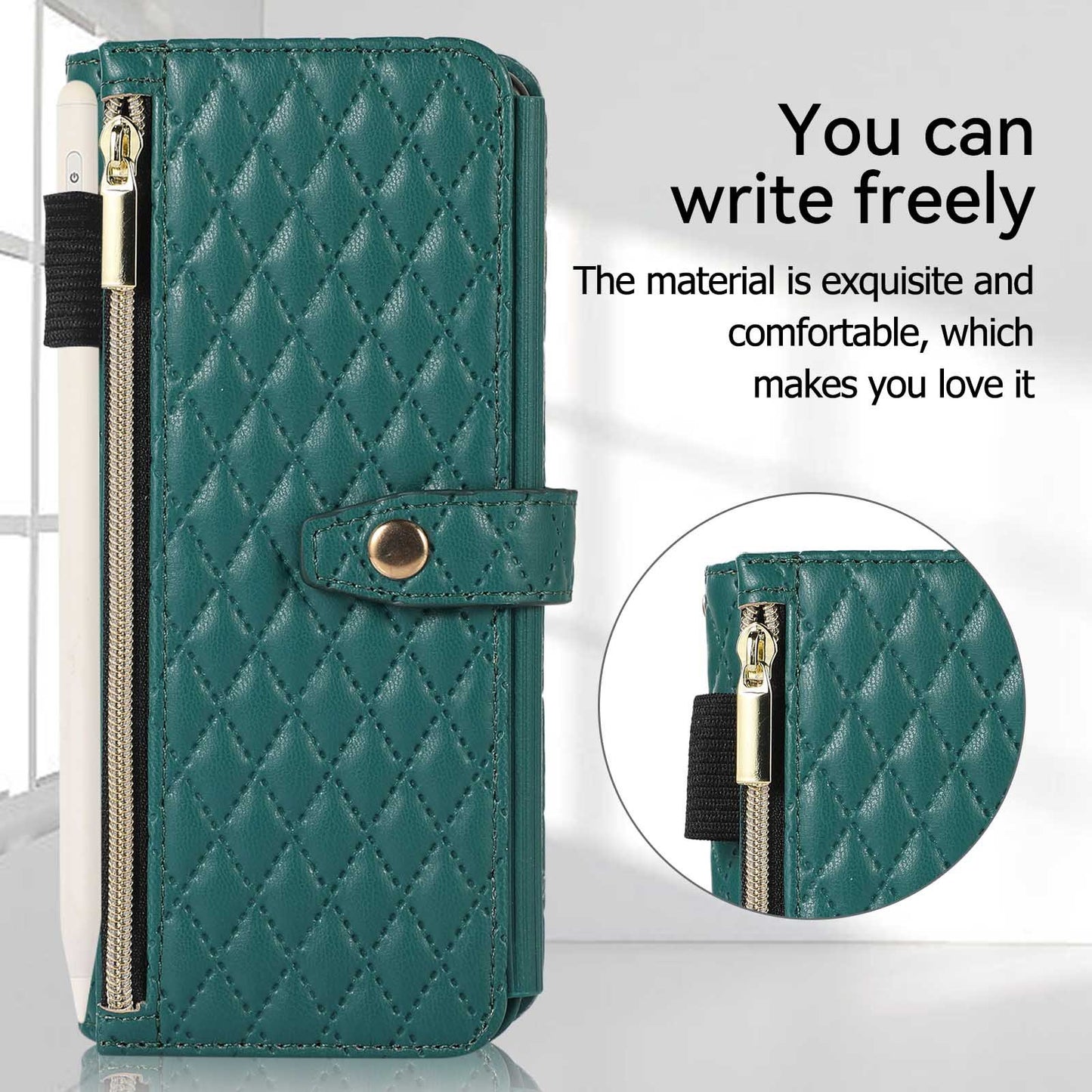 Lanyard Crossbody Rhombic Flip Wallet Case Untuk Samsung Galaxy Z Fold4 Fold3 5G