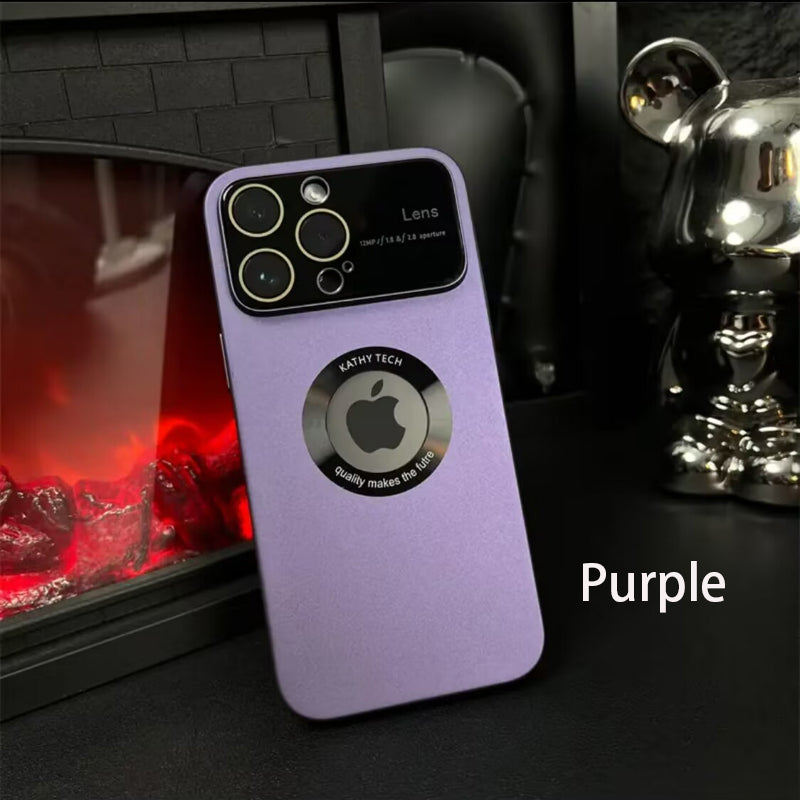 Large window goggle integrated dust-proof electroplated frosted magnetic phone case