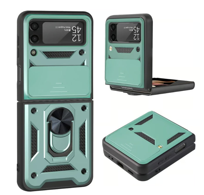 New Flip Case with Stand and Ring for Samsung Z-Flip-6/5/4/3