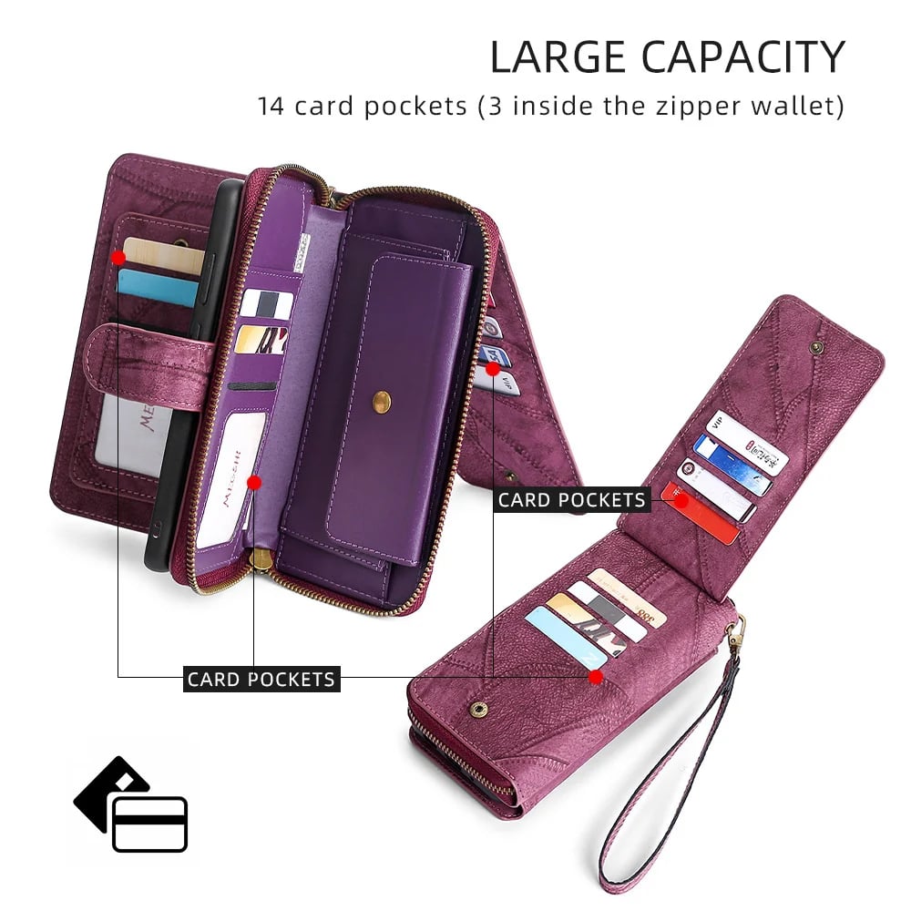 Large Capacity Wallet Type PU Leather Phone Case For Samsung S / Note Series