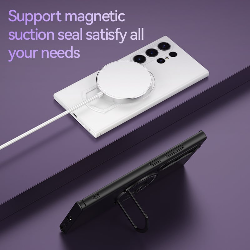 Sarung Telefon Stand One Piece Magnetik untuk Samsung S24Ultra