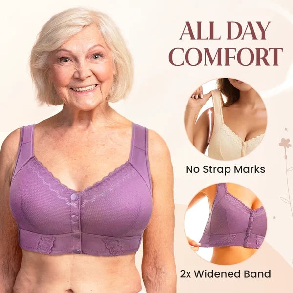 💥2024 New front-opening breathable bra, suitable for the elderly🌹