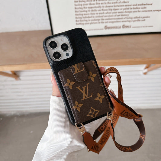 New Premium LV leather wallet iPhone case