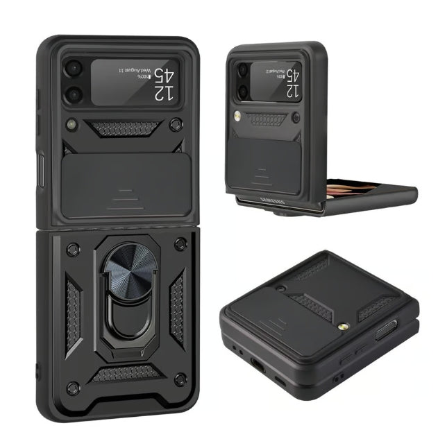 New Flip Case with Stand and Ring for Samsung Z-Flip-6/5/4/3