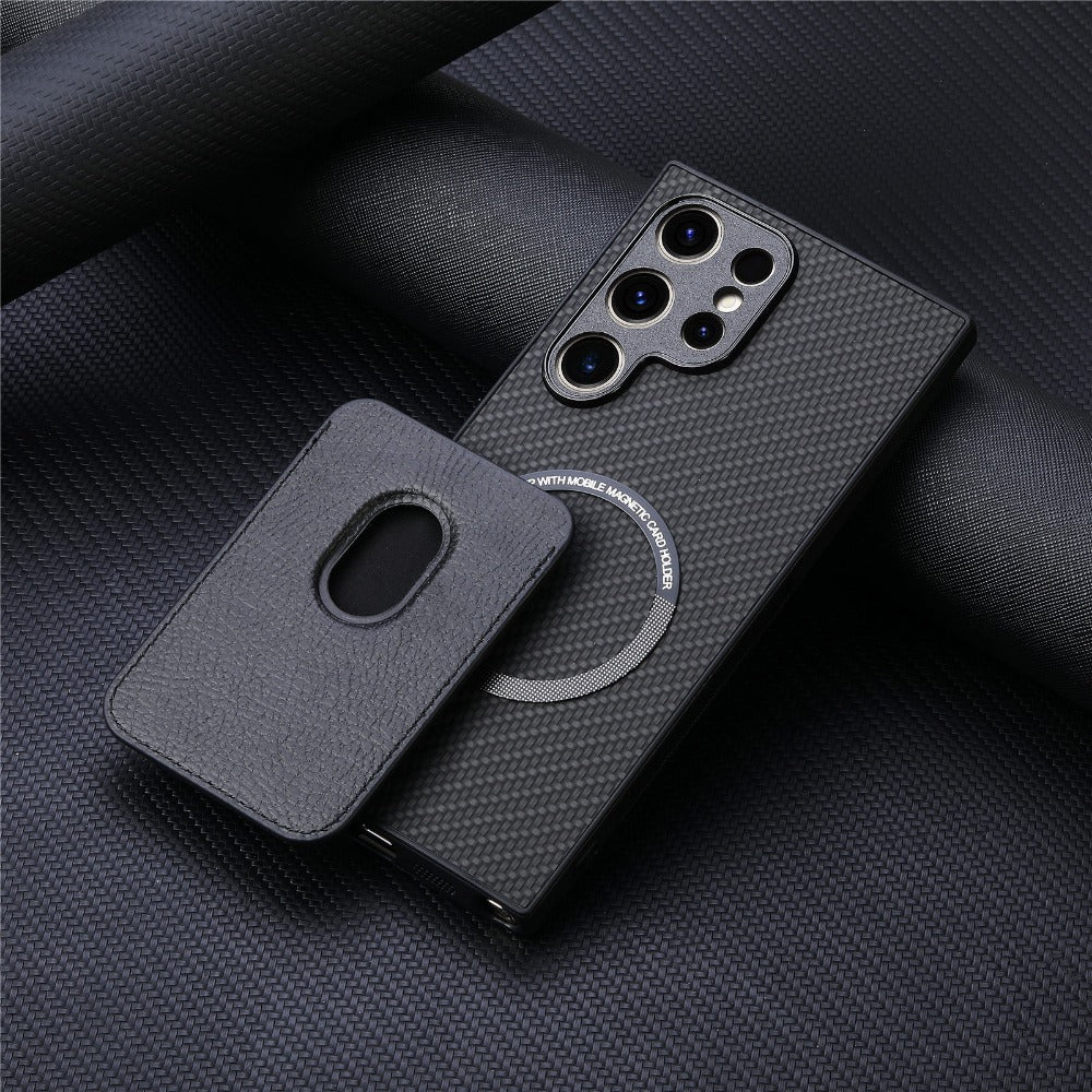 2 in 1 Card Holder Magnetic Phone Case For Samsung