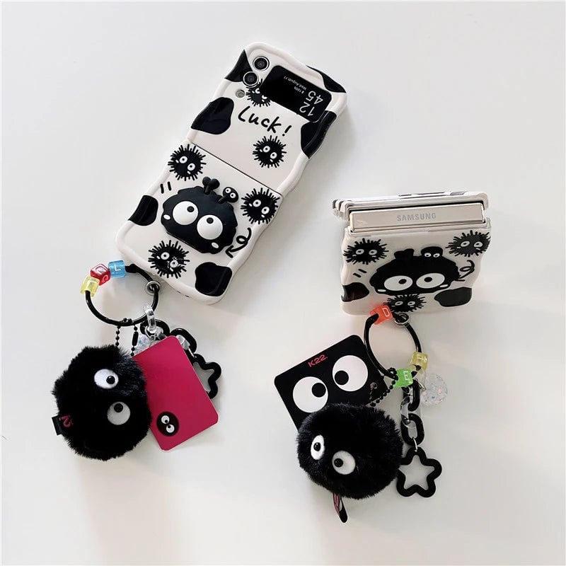 New cartoon cute twisted edge soft shell phone case for Galaxy Z Flip 3/Flip 4/Flip 5/Flip 6