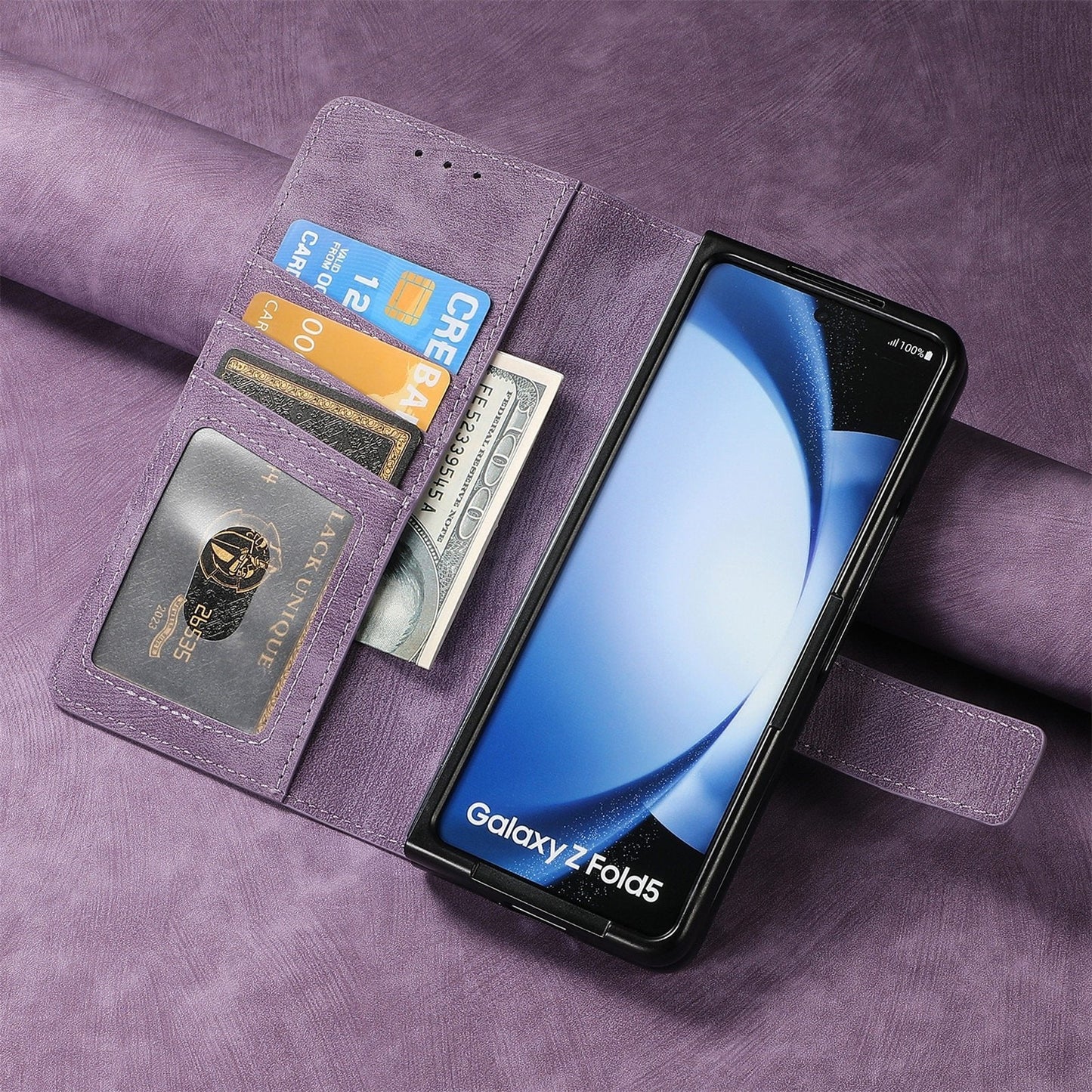 Sesuai untuk Samsung Z Fold5/4/3 Mobile Phone Case Magnetic Detachable Leather Case