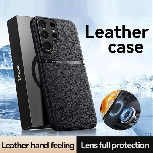 New Magnetic Artificial Leather Soft Case For Samsung