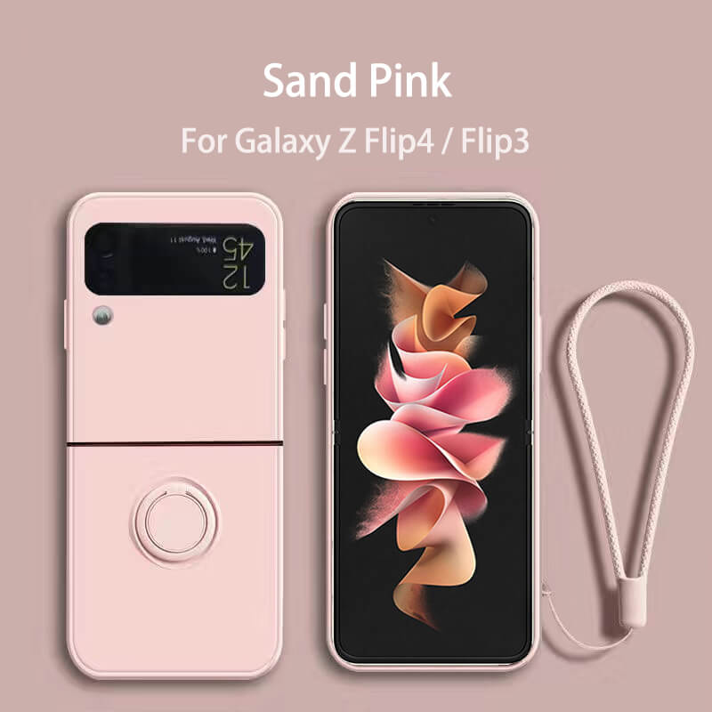 For Galaxy Z Flip5-Flip4-Flip3 | Liquid Silicone Magnetic Holder Phone Case