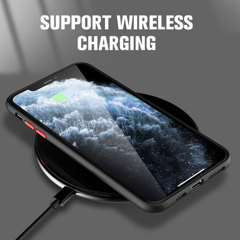 Matte Magnetic Wireless Charging Case For iPhone