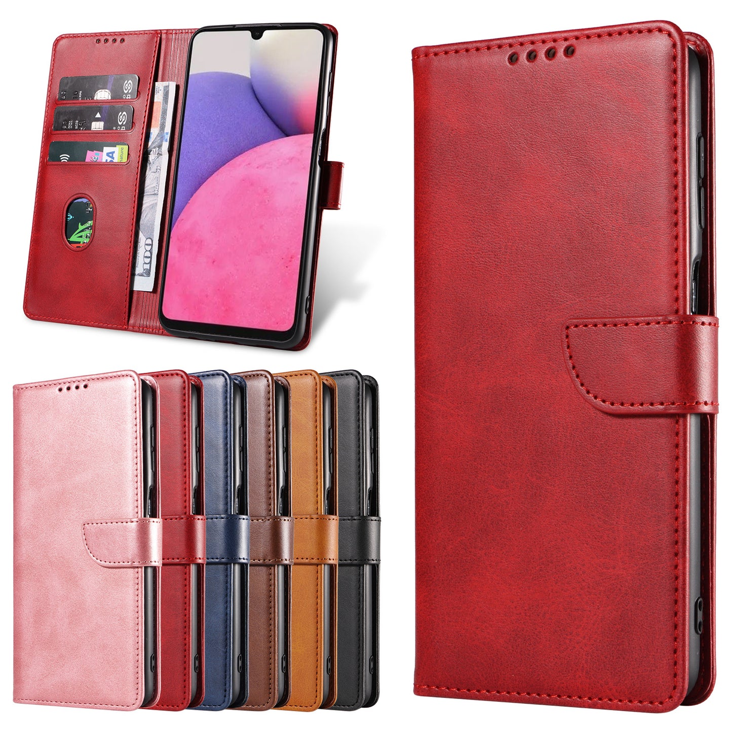 New high-grade calf leather flip phone case