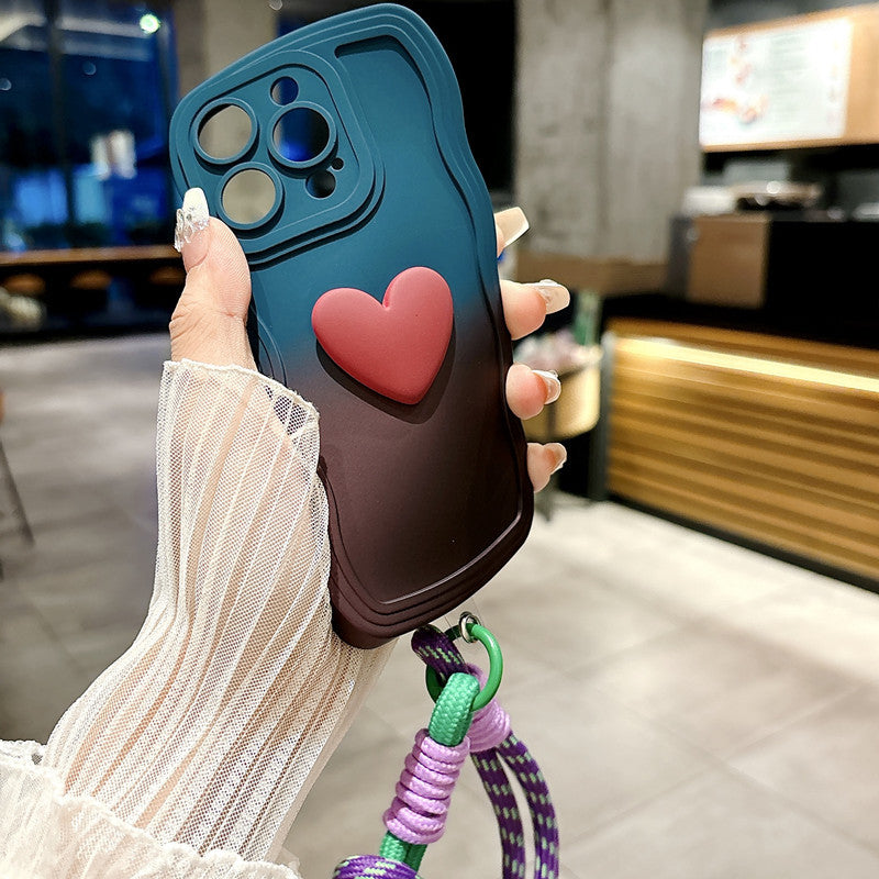 Love Lanyard Silicone Case for iPhone