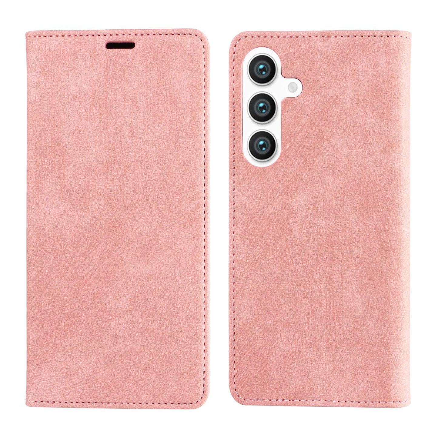 Premium magnetic lambskin cover retro card flip phone case