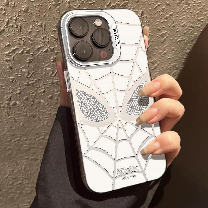 Sarung Telefon Es Cangkang Keras Spider-Man Perak Kalis Kejutan