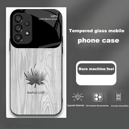 Maple Leaf Glass For Samsung Phone Case