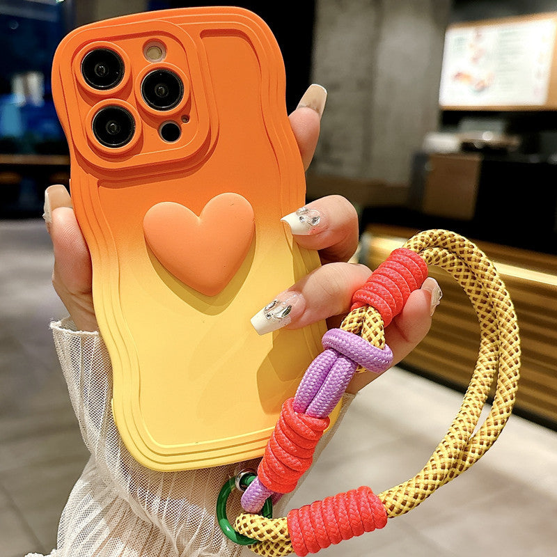 Love Lanyard Silicone Case for iPhone