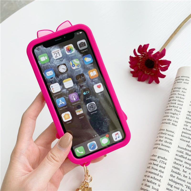 Husa telefon din silicon Barbie Rose Red Mirror 