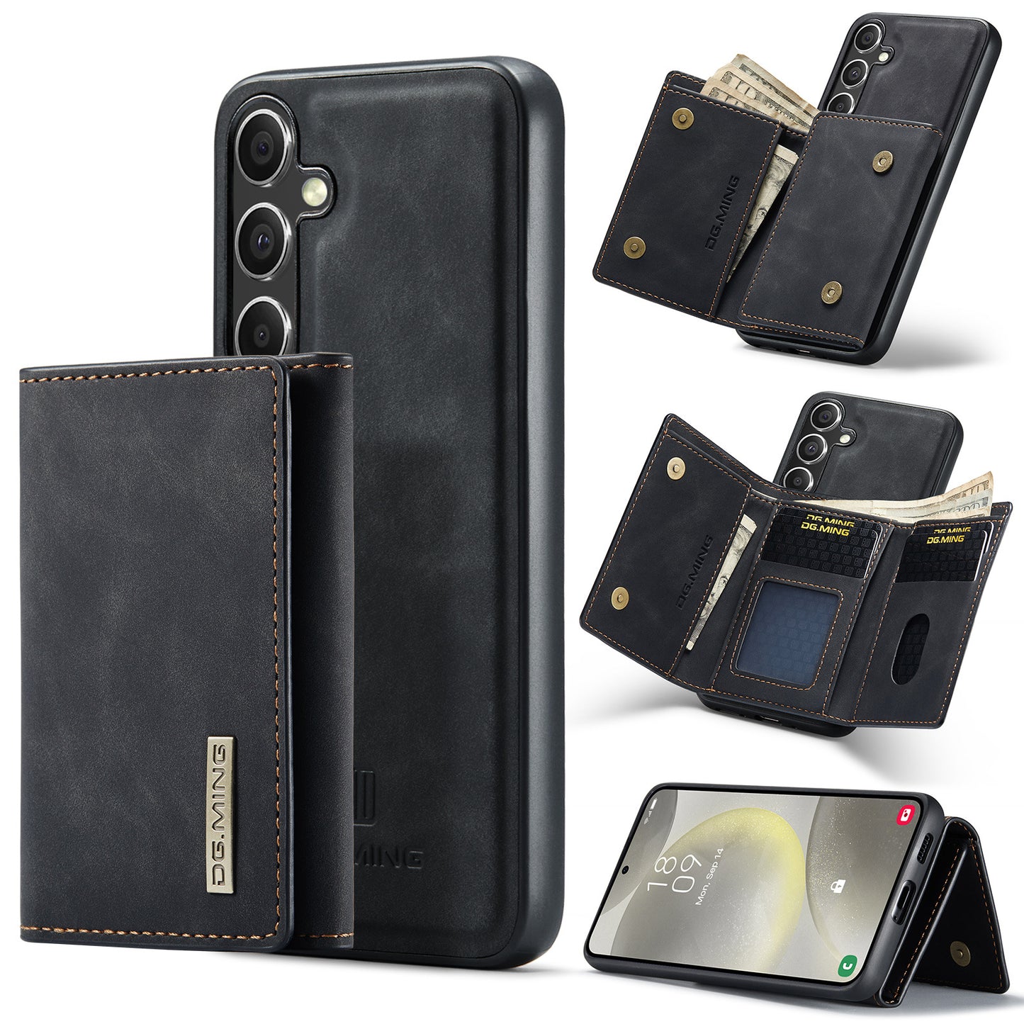 Magnetic wallet two-in-one split phone case