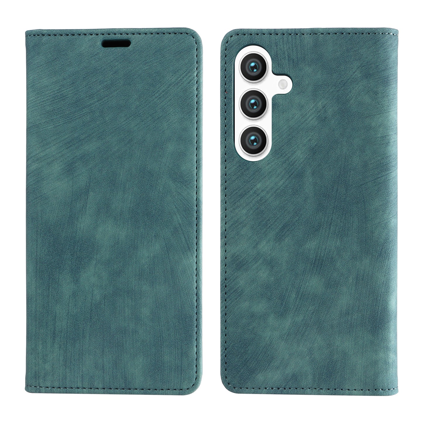 Premium magnetic lambskin cover retro card flip phone case