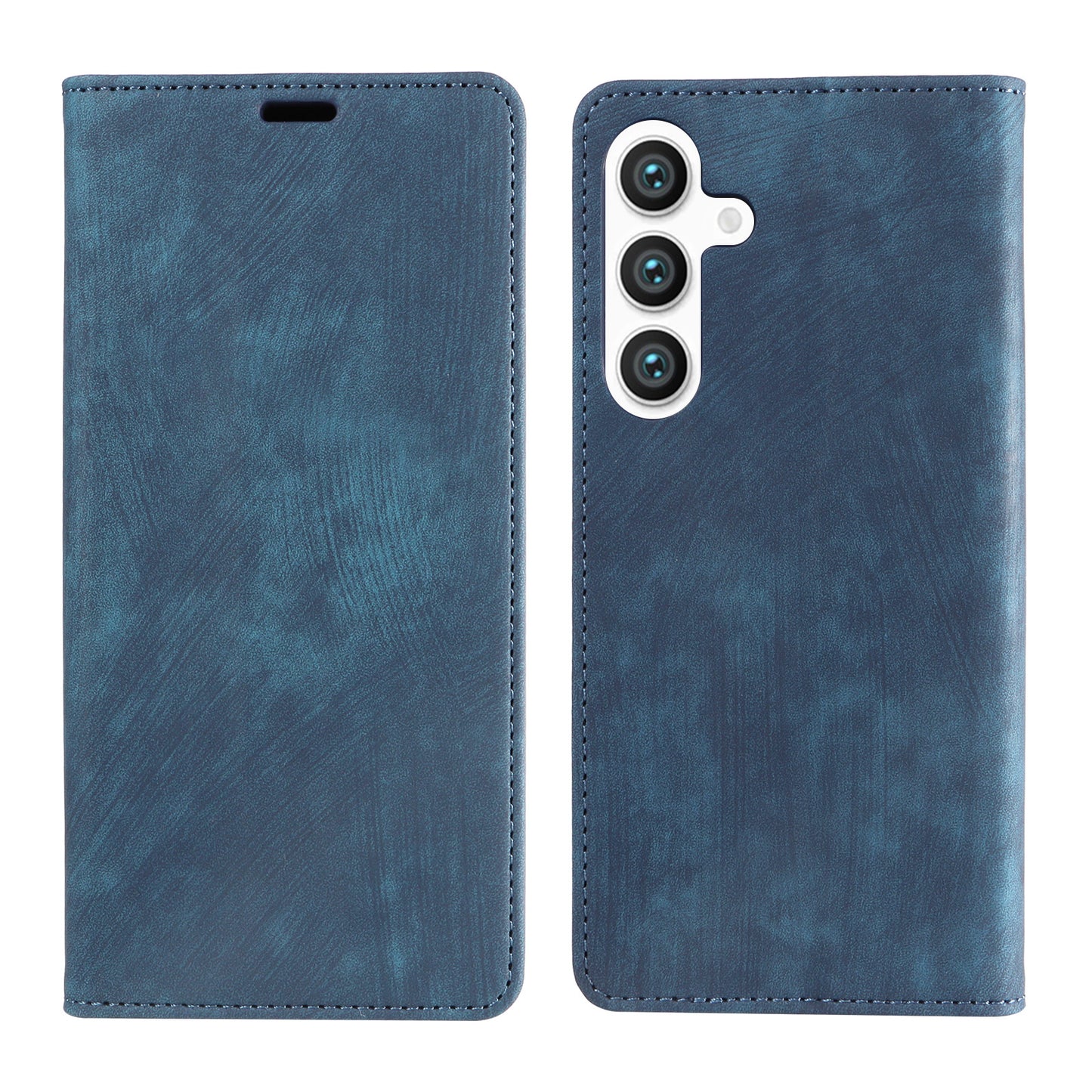 Premium magnetic lambskin cover retro card flip phone case