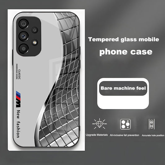 Grid BMW fashion glass advanced anti-fall suitable for Samsung