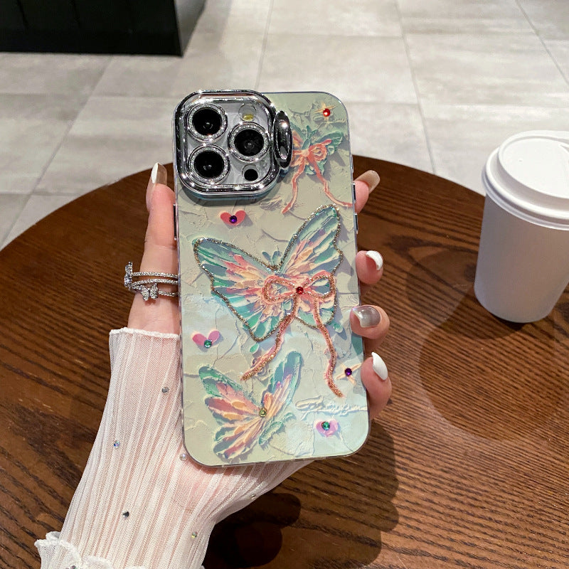 New Chinese butterfly lens all-inclusive lens bracket anti-fall mobile phone case