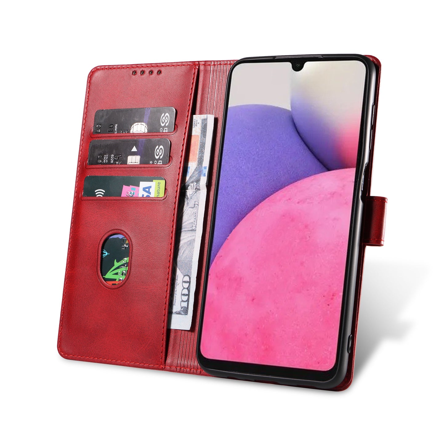 New high-grade calf leather flip phone case