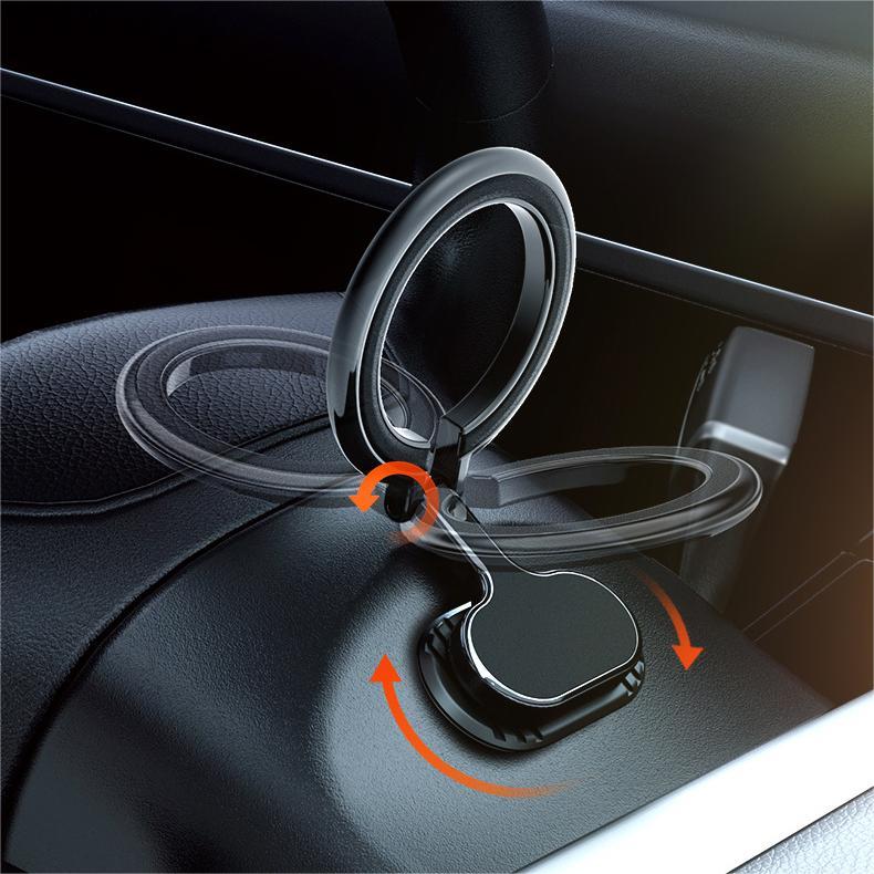 Magsafe Car Mount Magnetic Ring Holder: Foldable Phone Navigation Stand