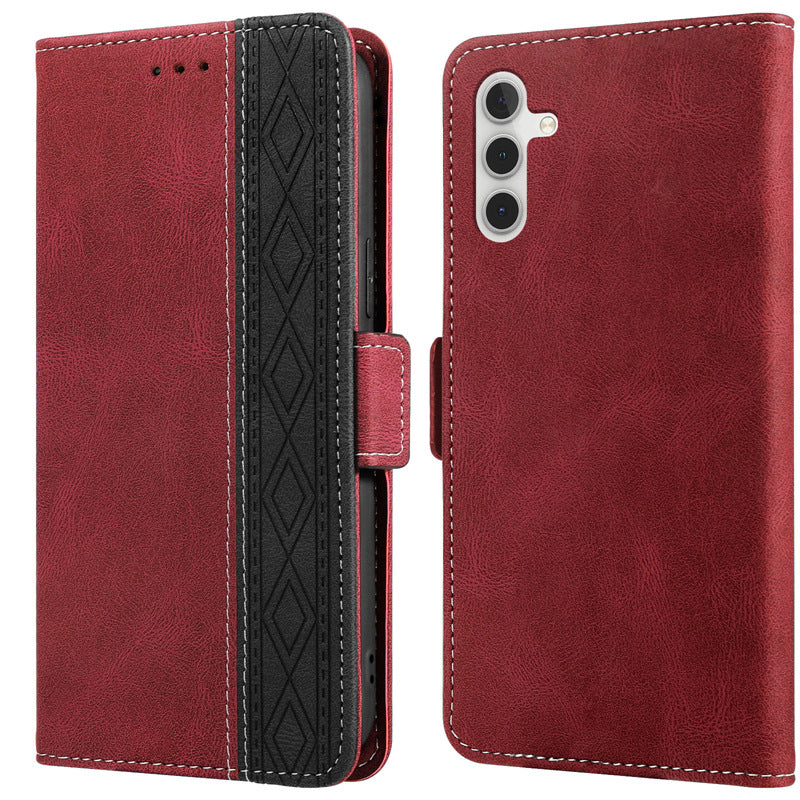 High-end retro printed suede phone case