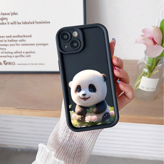 National treasure giant panda soft shell anti-fall cute pet iPhone case
