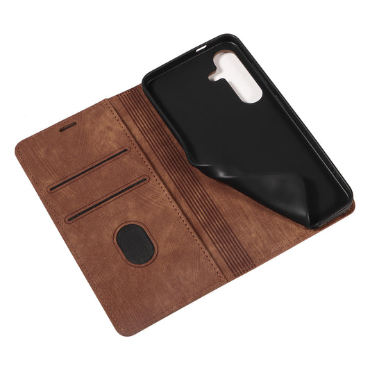 Premium magnetic lambskin cover retro card flip phone case