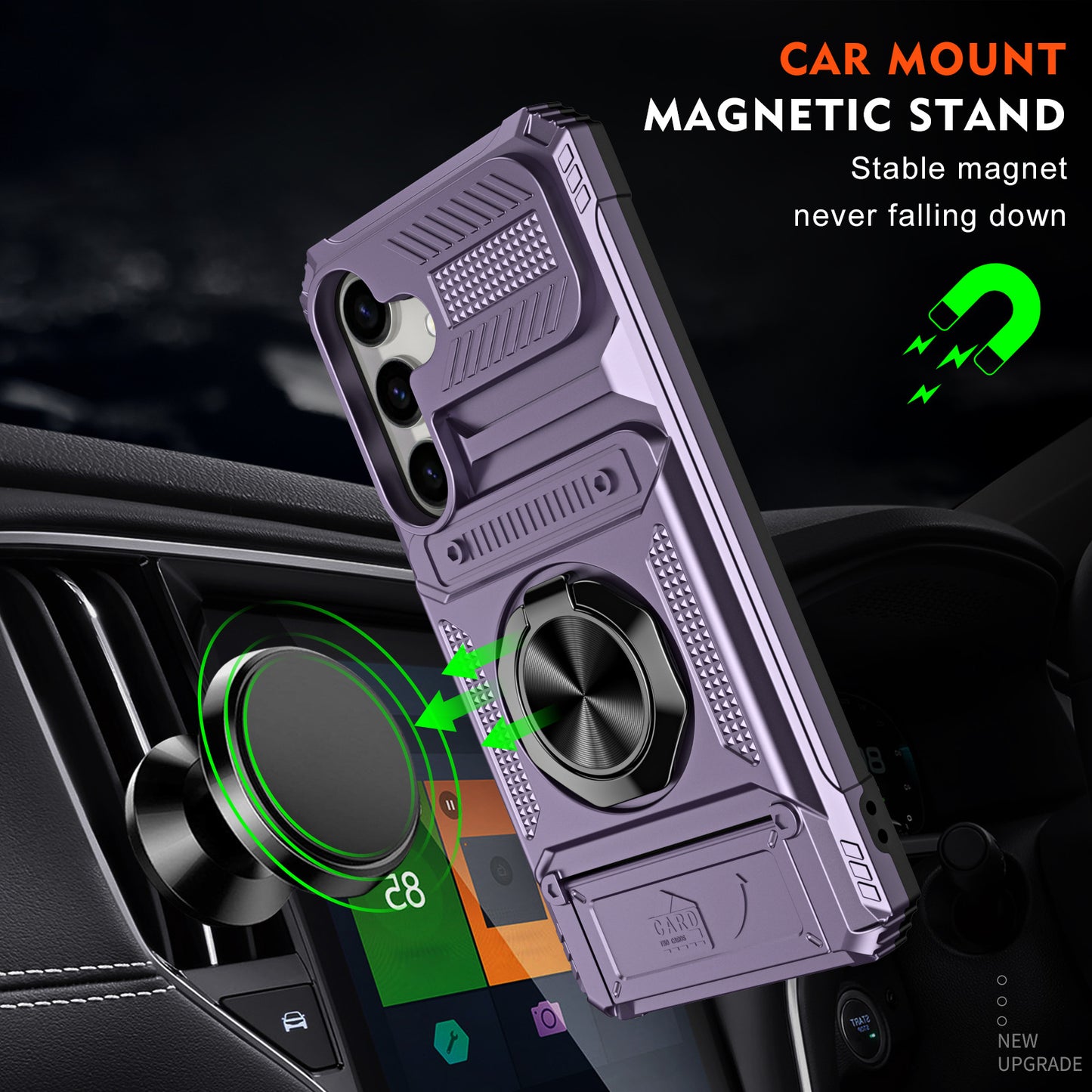 Magnetic Metal Kickstand Shockproof Armor Phone case For Samsung Galaxy A15 A25 A35