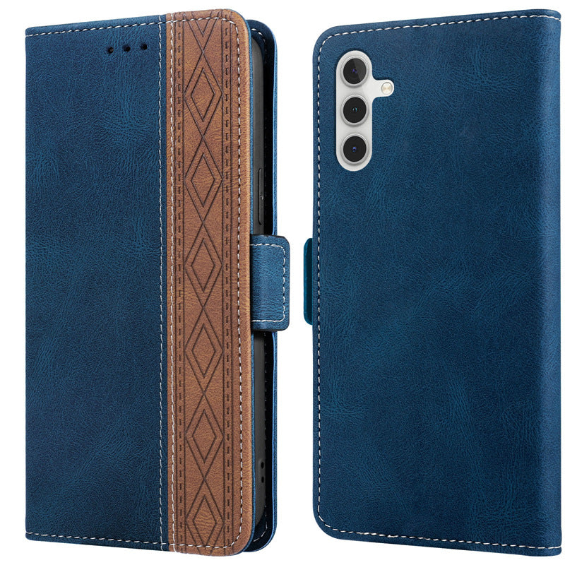 High-end retro printed suede phone case