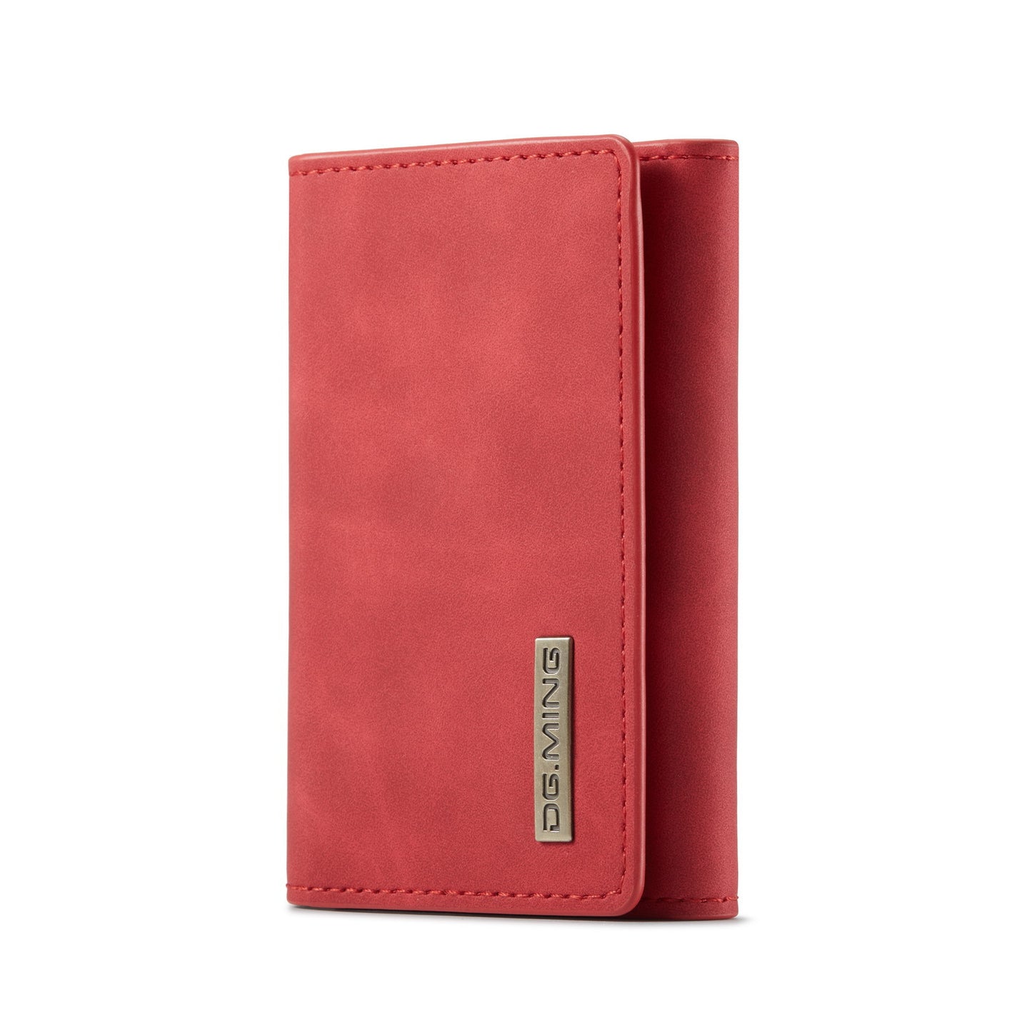 Retro tri-fold leather multi-functional magnetic wallet