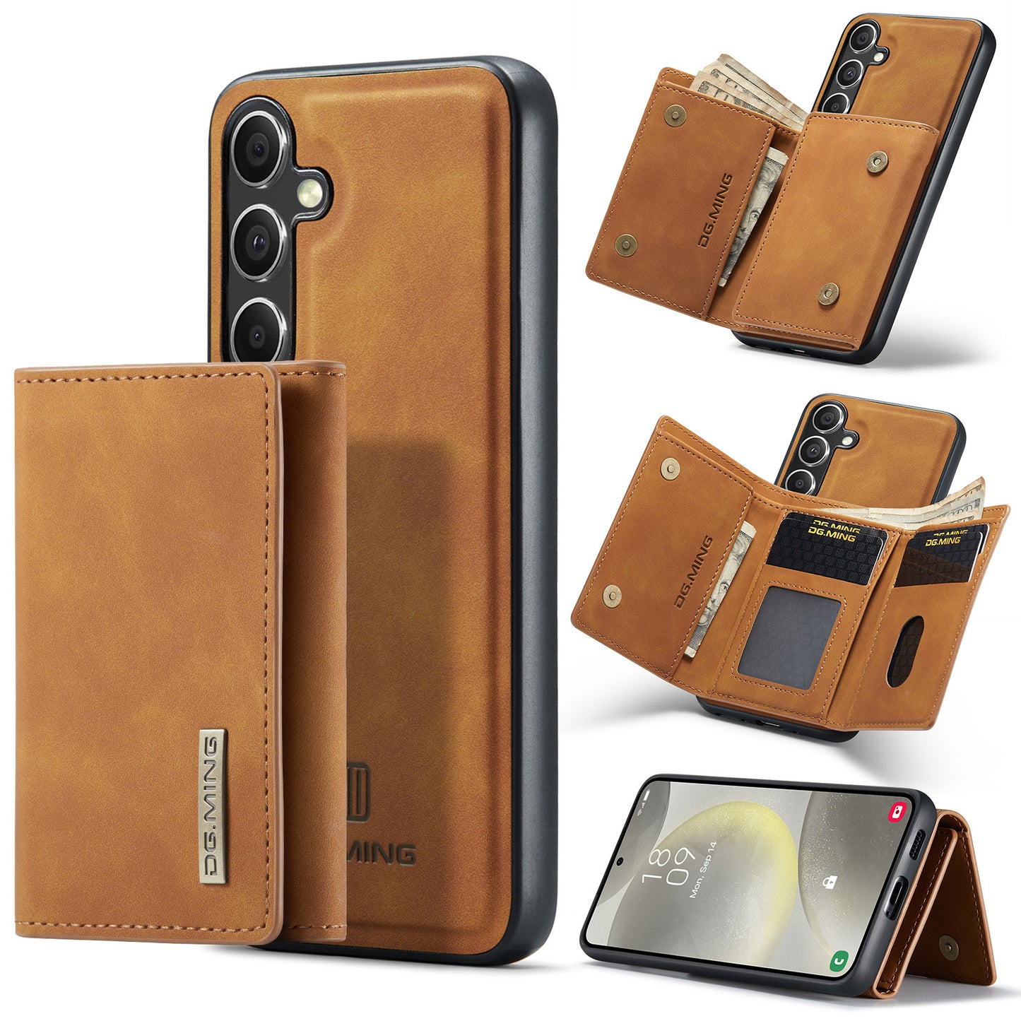 Magnetic wallet two-in-one split phone case